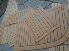 Load image into Gallery viewer, Oyster 430 sailboat pvc synthetic teak deck
