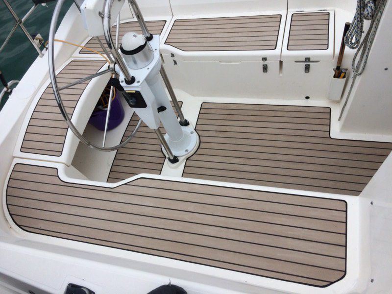 Moody 40 synthetic teak decking